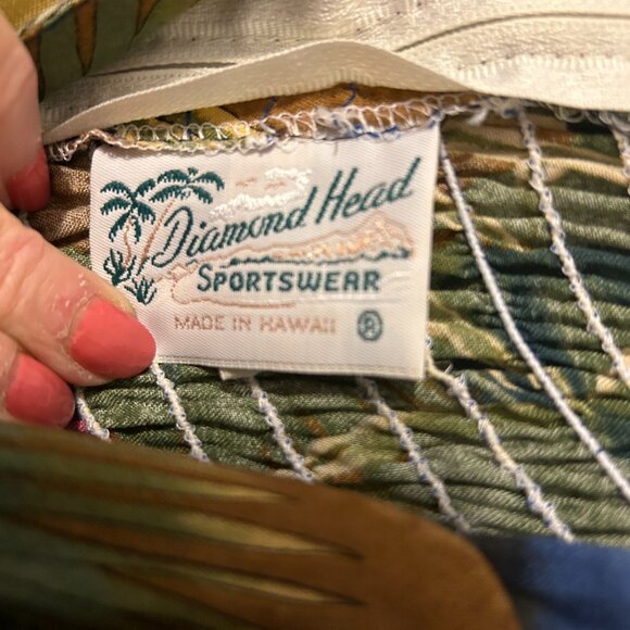 Vintage DIAMOND HEAD Sportswear Sz M Woodie Surf Cars Sleeveless Hawaiian Dress - Picture 10 of 12